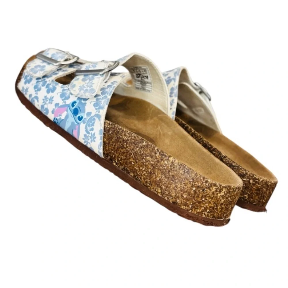 Disney Lilo & Stitch Themed Women’s Double Buckle Corkbed Sandals Size 7